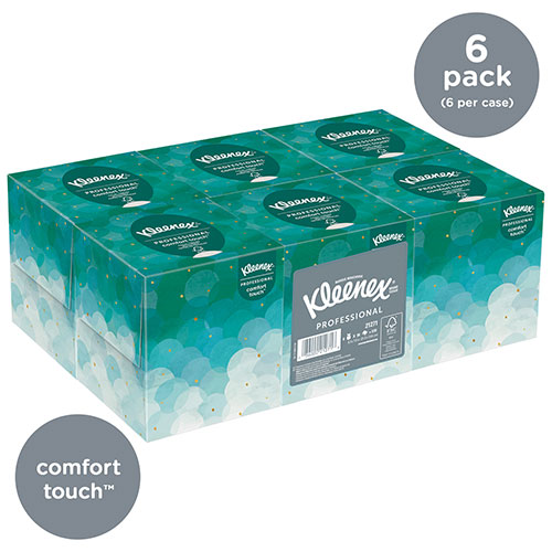 Kimberly-Clark Kleenex Professional Facial Tissue Cube for Business (21271) | Upright Face Tissue Box， 6 Bundles