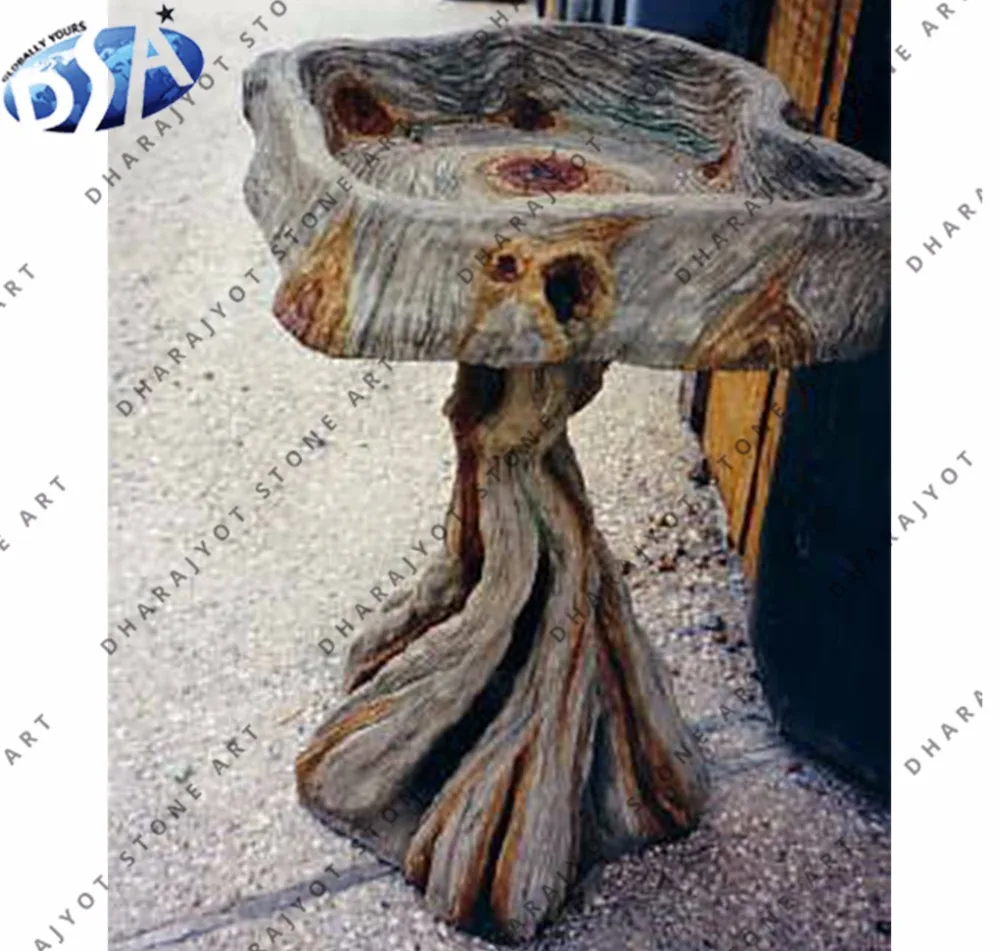 grey carved sandstone unique garden ornament bird bath custom marble sandstone and granite natural stone for garden ornament set