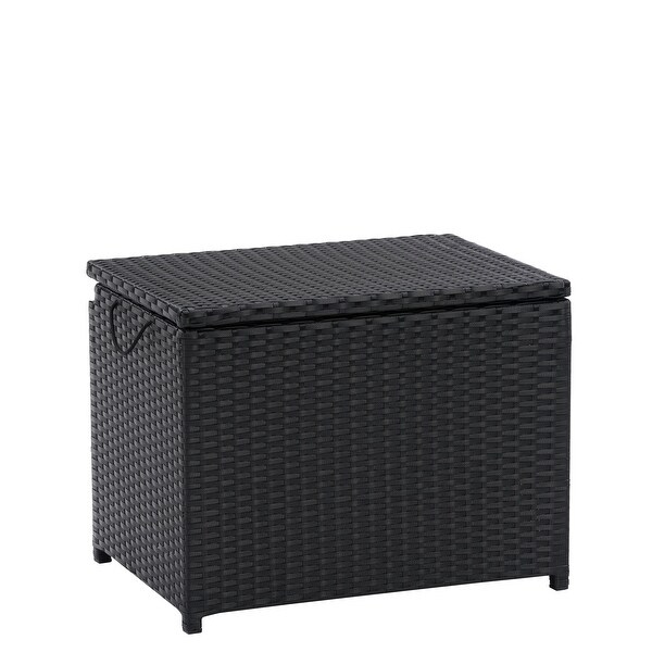 CorLiving Parksville Black Rattan Insulated Cooler Table