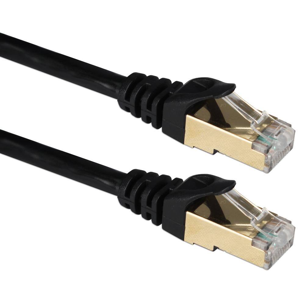 QVS 100 ft. CAT7 10 Gbps S-STP Shielded Flexible Snagless Patch Cord CC716-100