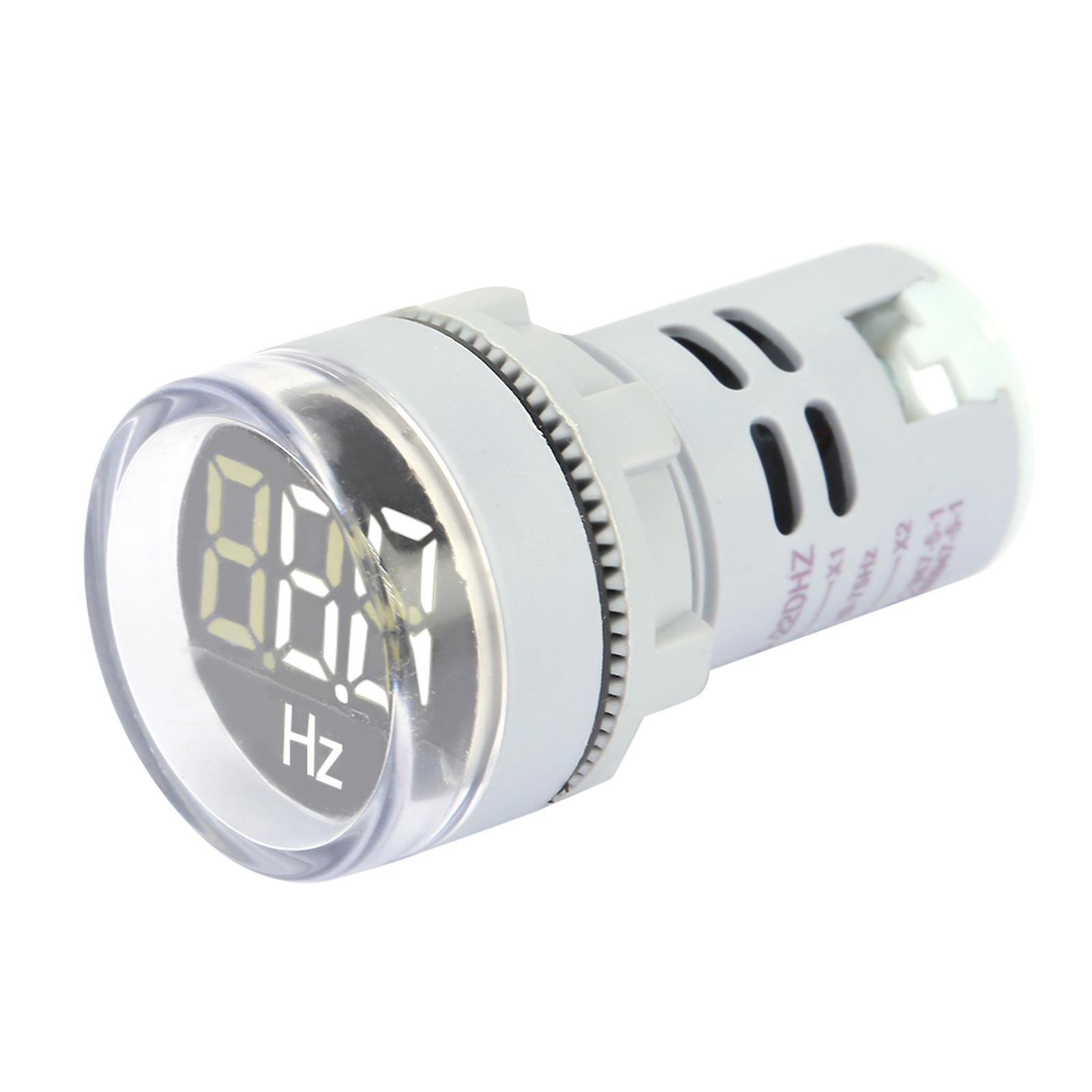 Round Led Digital Display Signal Ac Hertz Frequency Indicator Light Ad1622dsh (white)