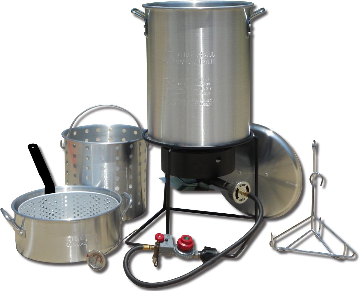 King Kooker 1265BF3 Portable Propane Outdoor Cooker Deep Frying/Boiling Package with 2 Aluminum Pots