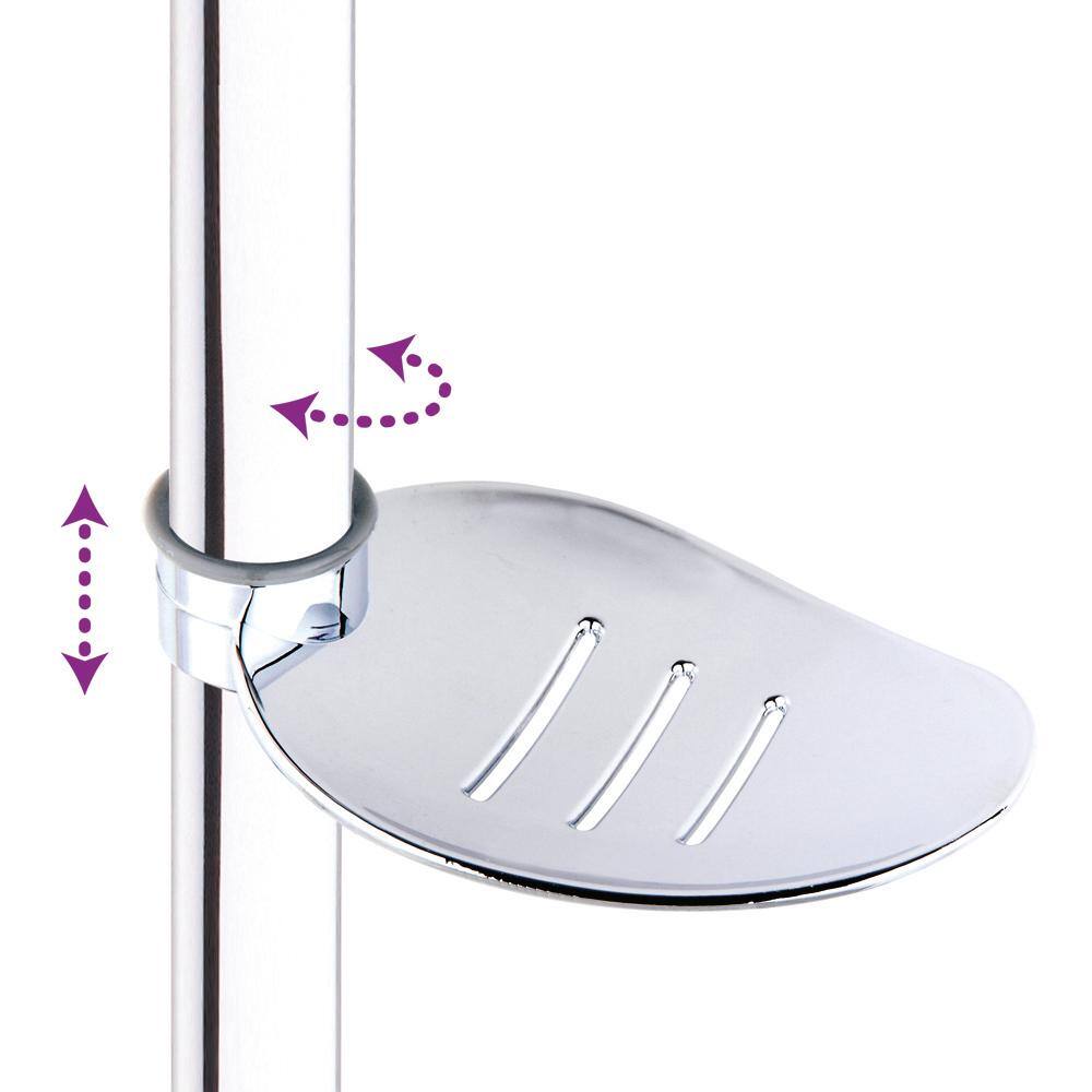 Hotel Spa 26 in. No Drilling Slide Bar for Hand Shower in Chrome 1516