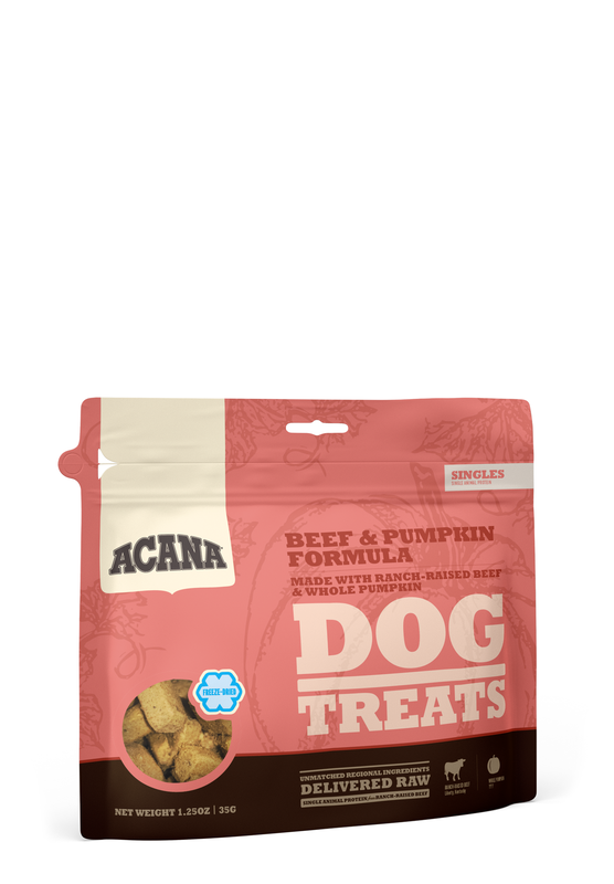 Acana Singles Beef  Pumpkin Freeze Dried Dog Treats