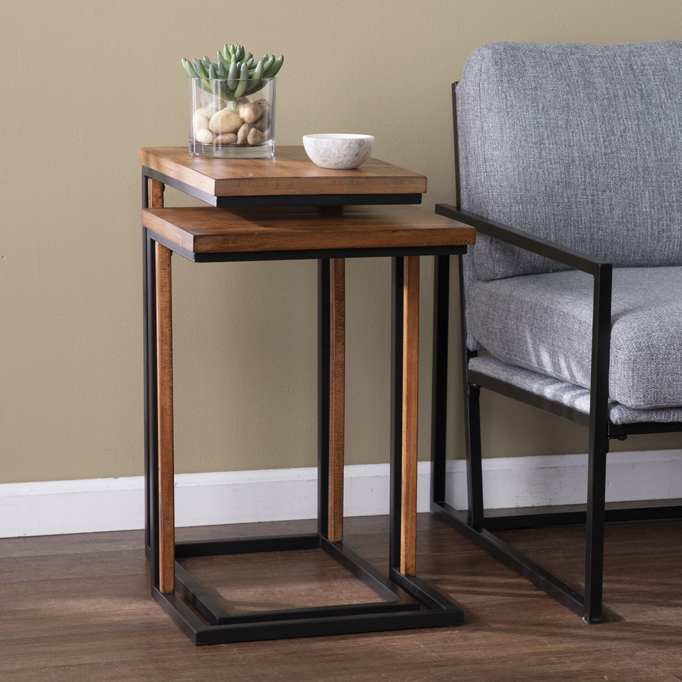 Sabanti Nesting C Tables (Set of 2)   Industrial   Coffee Table Sets   by HedgeApple  Houzz