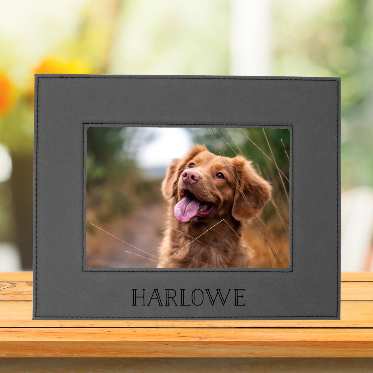 904 Custom Personalized Pet Name Leatherette Picture Frame