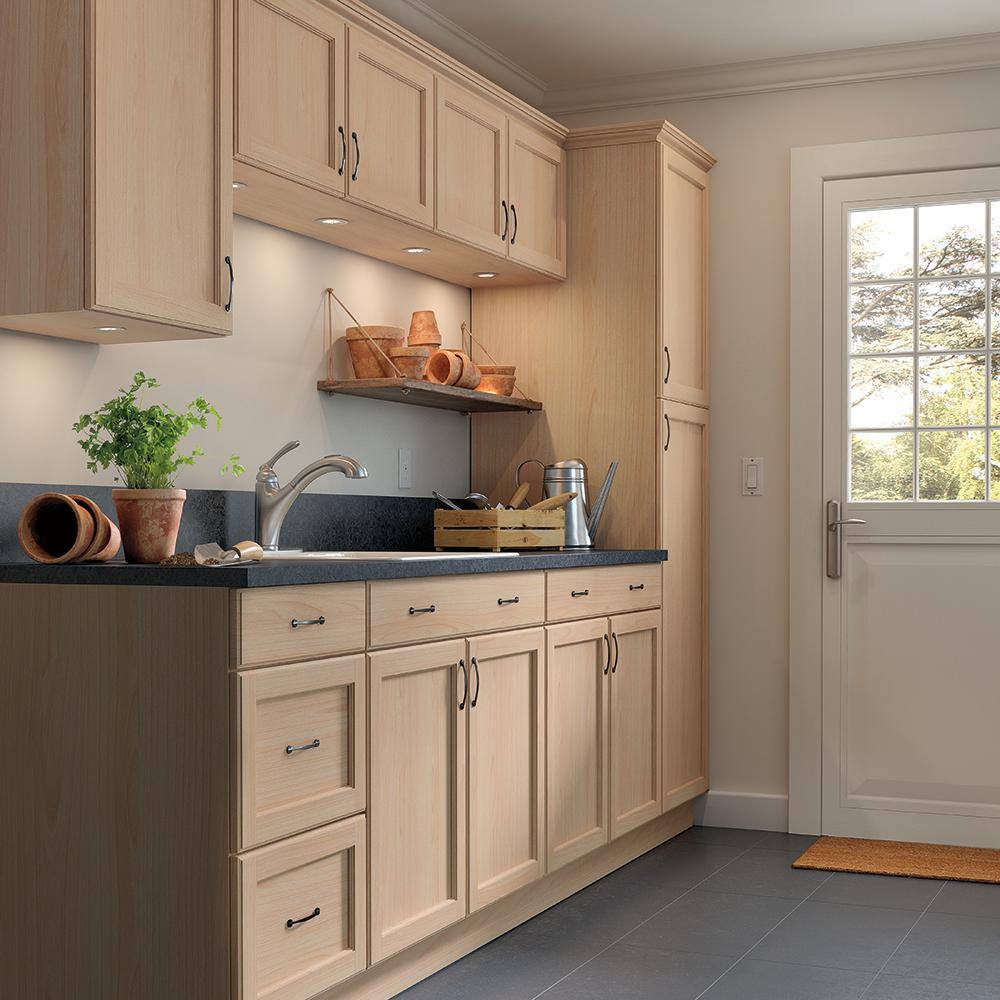 Hampton Bay Easthaven 24x79.5x0.5 in. Pantry End Panel in Unfinished Beech EH2480E-GB