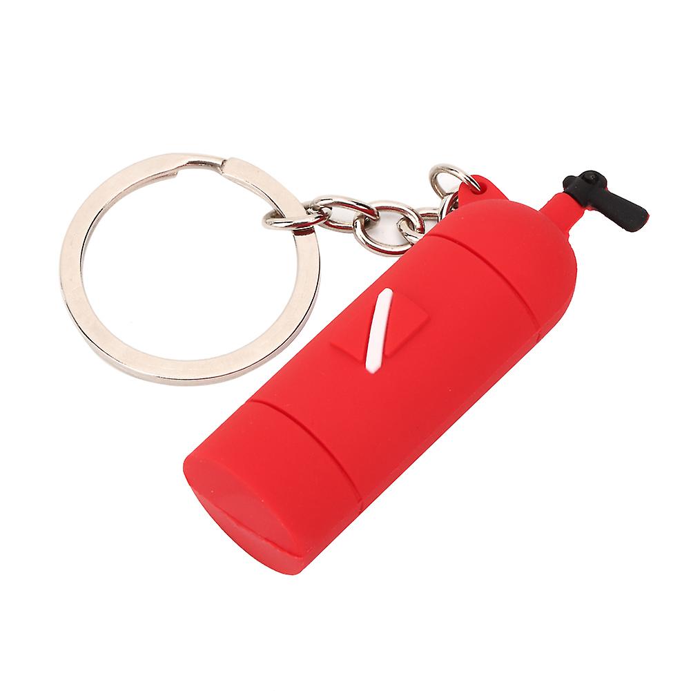 Pvc Mini Keyring Diving Theme Key Ring Unique Air Cylinder Shape Keychain Giftred