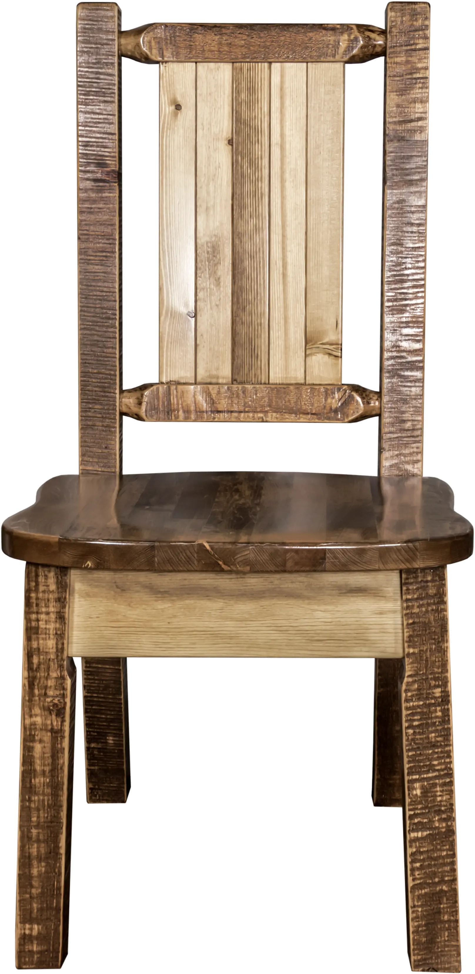 Rustic Laser Engraved Bear Dining Chair - Homestead