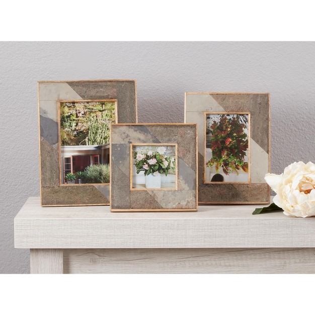 Saro Lifestyle Picture Frame With Distressed Slate Design