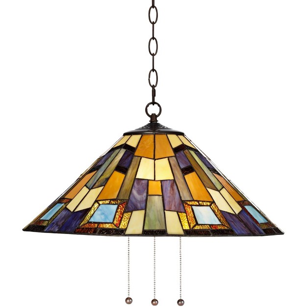 Wide  Style Art Glass Fixture For Dining Room House colors May Vary