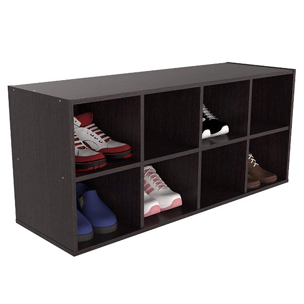 Closetmaid 5081 Stylish Closet Shoe Organizing Storage Station For Up To 16 Pairs Of Shoes In Espresso With Hardware