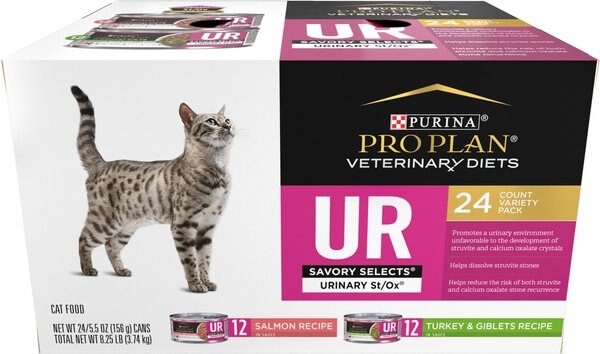 Purina Pro Plan Veterinary Diets UR Urinary St/Ox Savory Selects Variety Pack Wet Cat Food