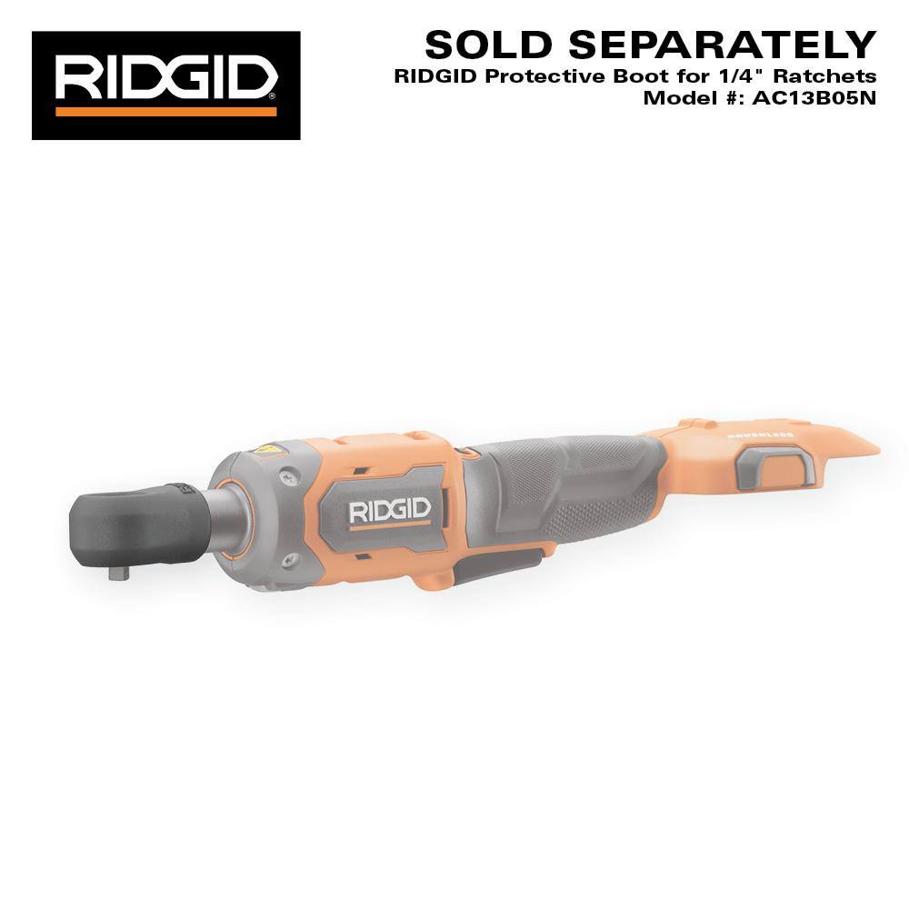 RIDGID 18V Brushless Cordless 2-Tool Combo Kit with 38 in. Ratchet 14 in. Ratchet and Bag (Tools Only) R96011SBN