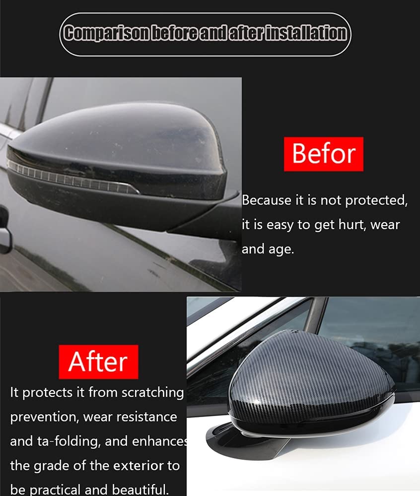 Xinrsheag ABS Material Car Side Mirror Caps custom Exterior Accessories Horn style Rearview Mirror Cover(Mirror Black) 2Pcs/Set for Kia New K5(2021 2022)