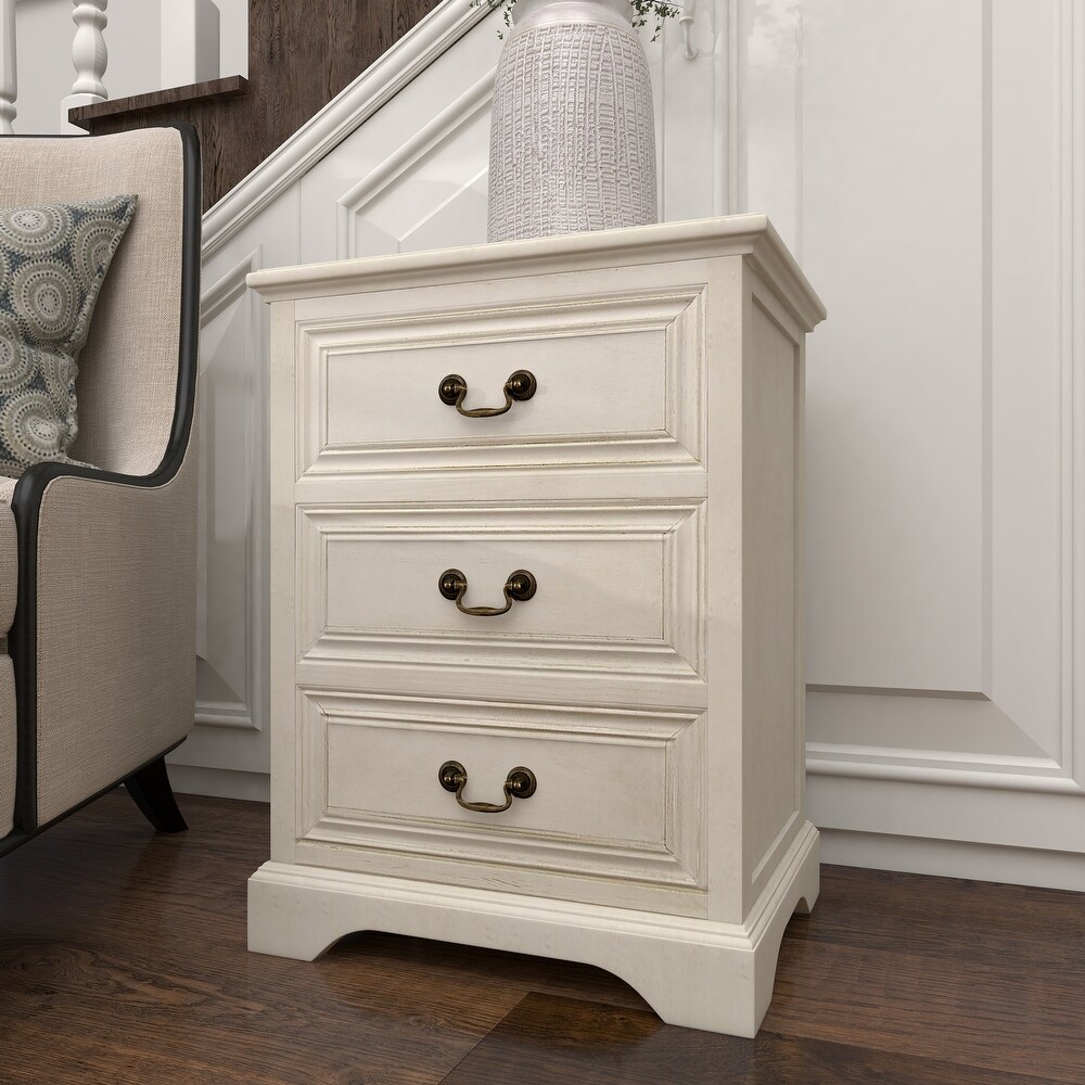 Cream Wood Traditional Cabinet 25 x 17 x 14   17 x 14 x 25