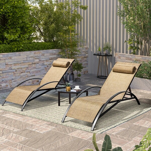 EROMMY Outdoor Patio Lounge Chair，Adjustable Recliner Outdoor Lounge Chairs，Multiple Colors Available