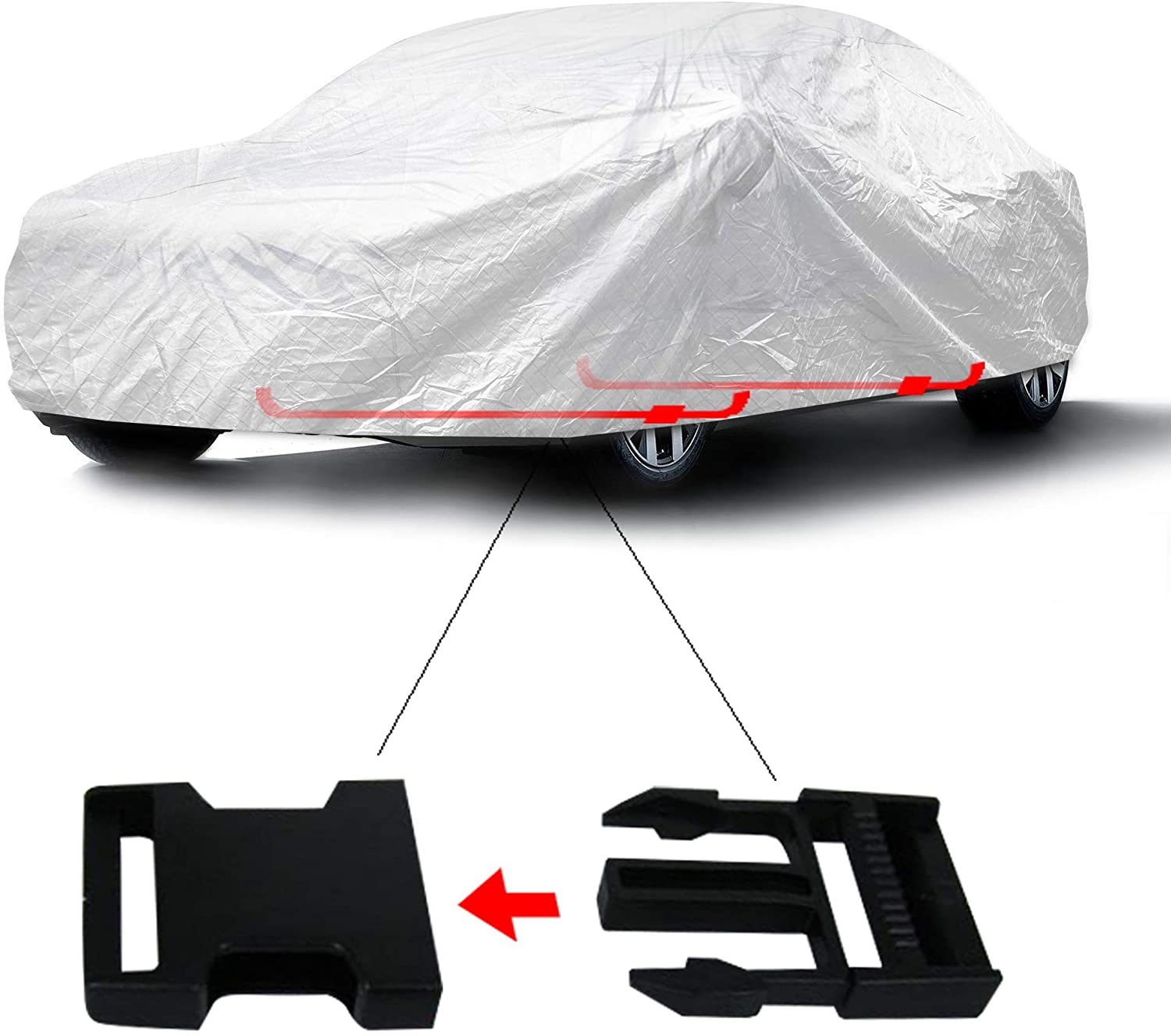 Sojoy SUV Car Cover All Weather Car Cover Full Protection Outdoor Indoor  Cover Size 187