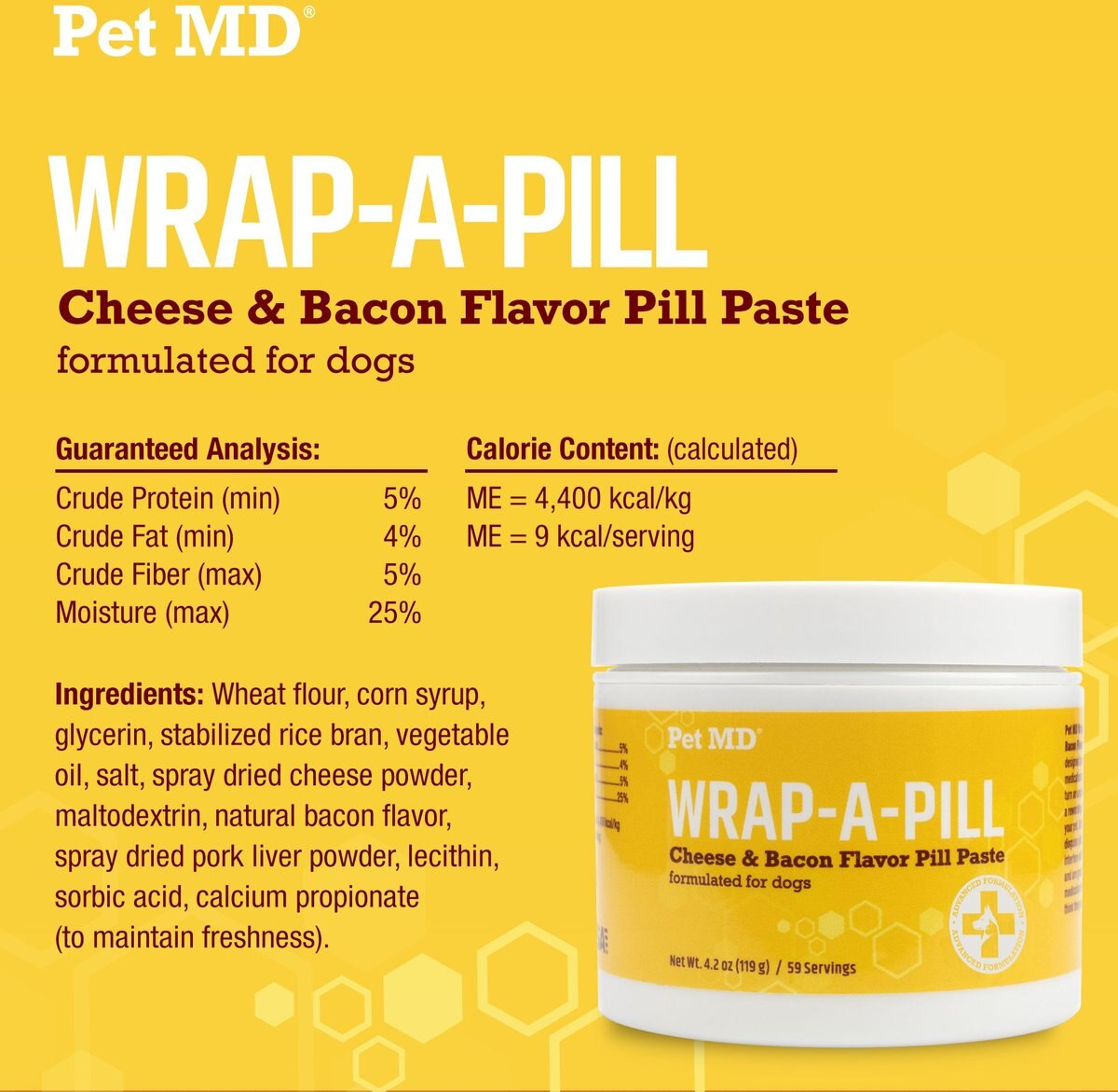 Pet MD Wrap-A-Pill Cheese and Bacon Flavor Pill Paste