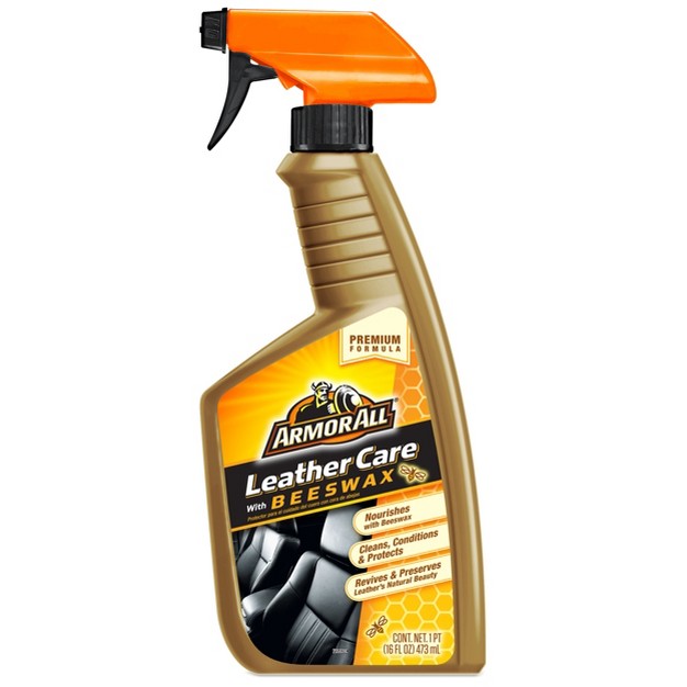 Armor All 16oz Leather Care With Beeswax Automotive Interior Cleaner