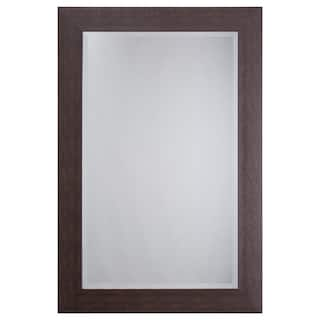 Yosemite Home Decor Medium Rectangle Espresso Beveled Glass Casual Mirror (36 in. H x 24 in. W) MINT003