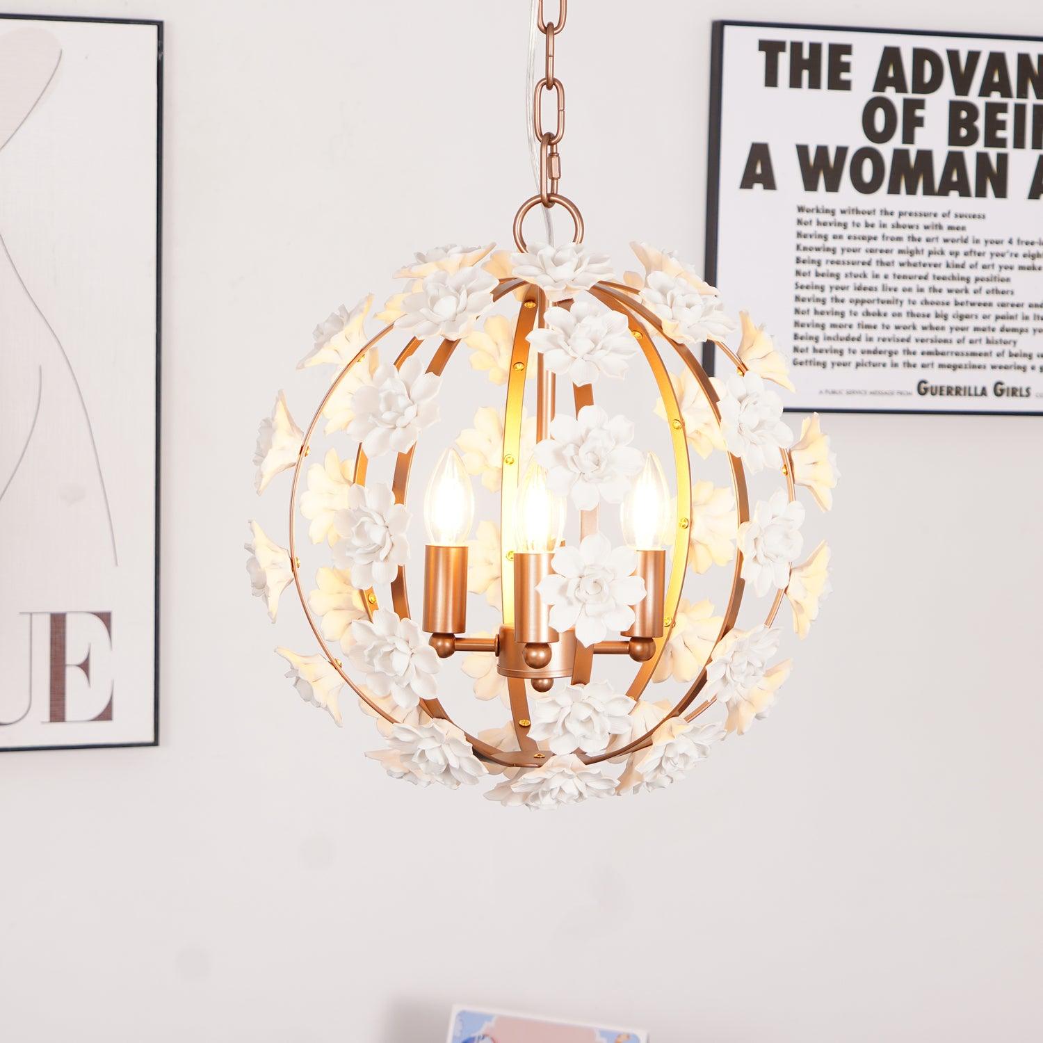 Bianca Floral Orb Chandelier