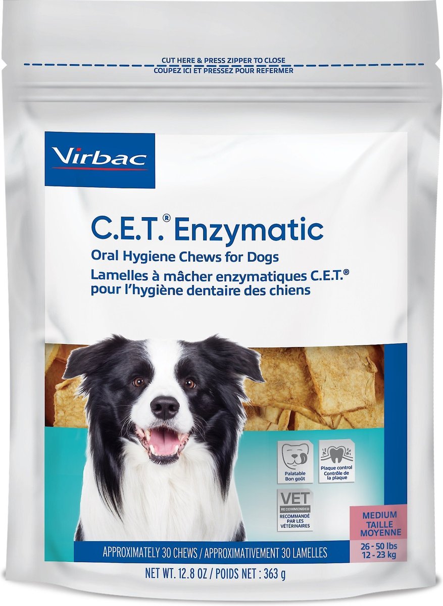 Virbac C.E.T. Enzymatic Dental Chews for Medium Dogs