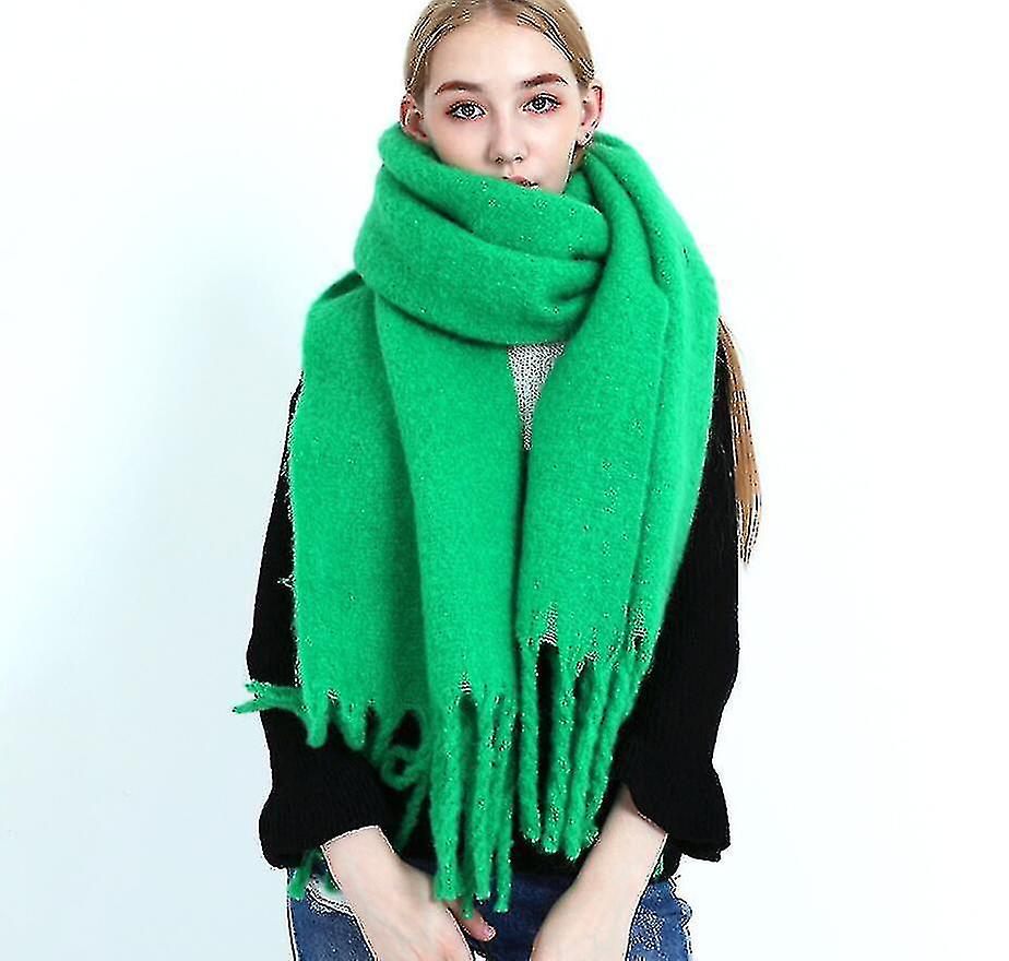 Winter Scarf Women Cashmere Warm Pashmina Solid Foulard Female Scarve