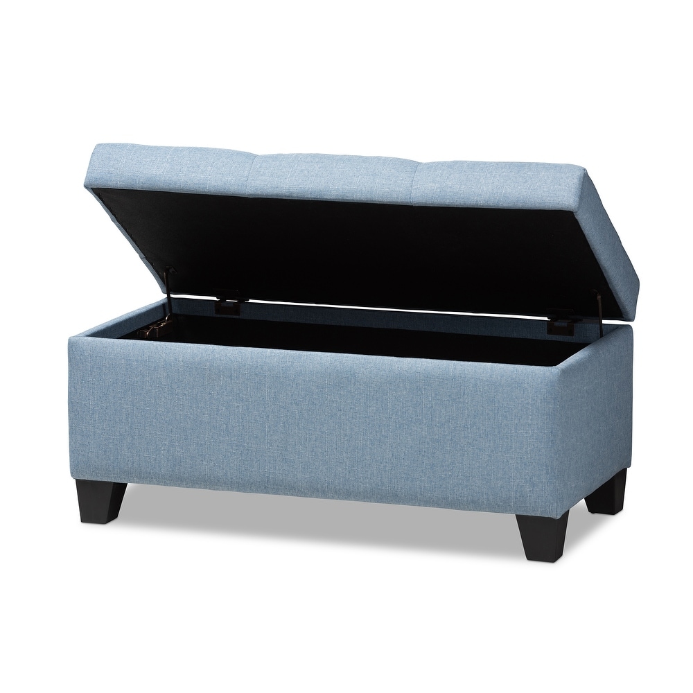 Contemporary Fabric Storage Ottoman by Baxton Studio