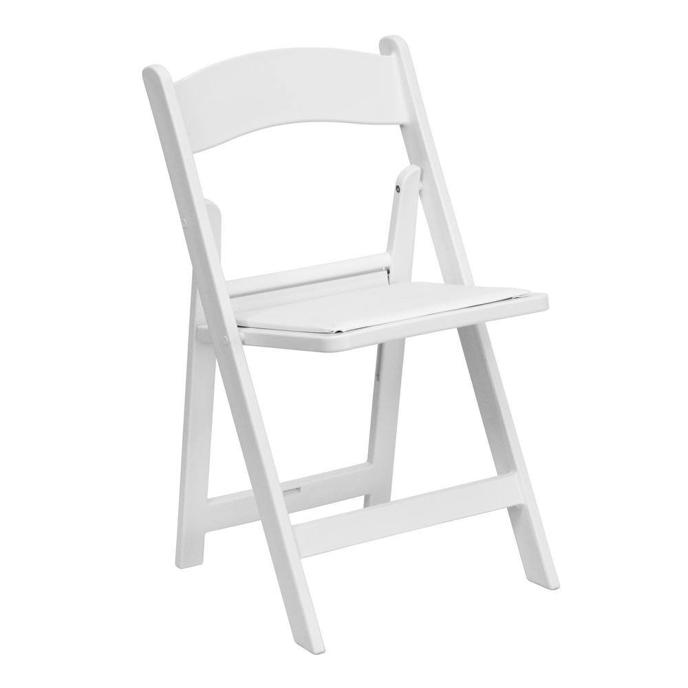 Carnegy Avenue White Resin Folding Chair (Set of 4) CGA-LE-3623-WH-HD