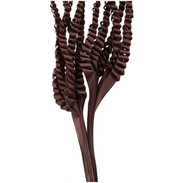 Dark Brown Dried Plant Handmade Tall Five Finger Palm Leaf Home Decor Natural Foliage