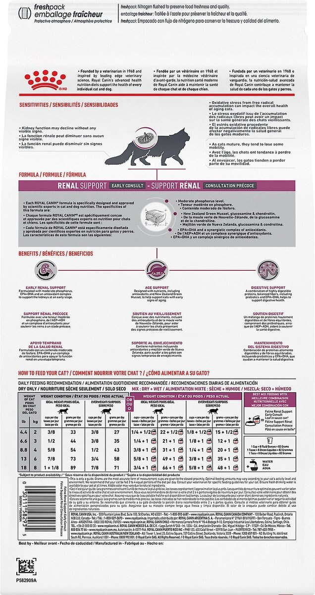 Royal Canin Veterinary Diet Adult Renal Support Early Consult Dry Cat Food