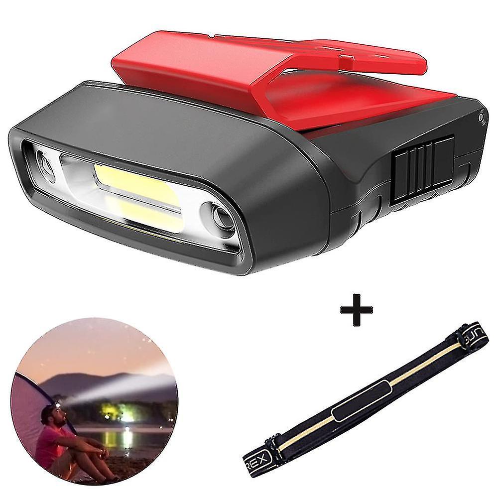 1 Pcs Rechargeable Motion Sensor Cap Visor Light - Cob Led Clip On Hat