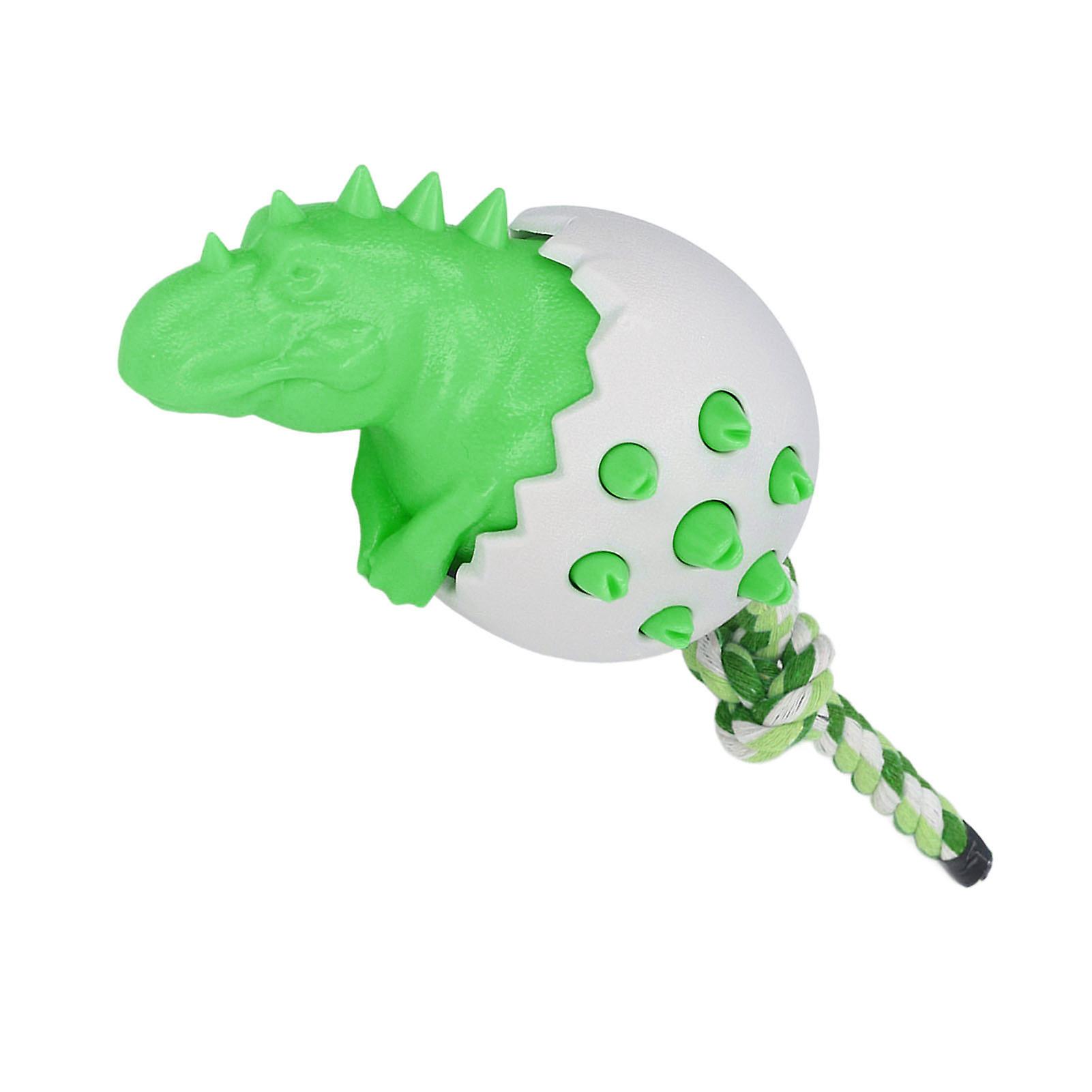 Dinosaur Egg Dog Chew Toys Bite Resistance Dog Toothbrush Chew Toys For Dog Dental Caregreen