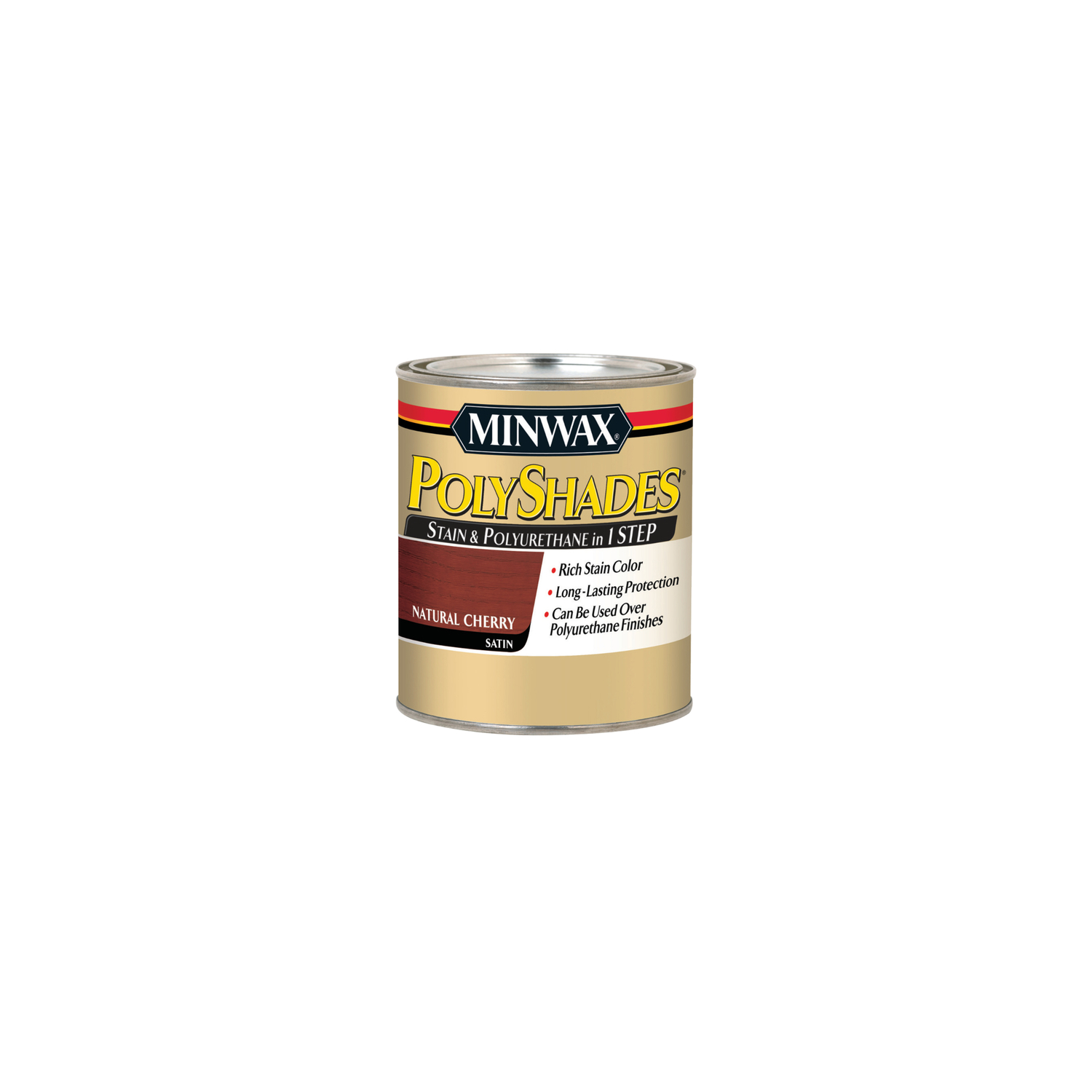 Minwax PolyShades Semi-Transparent Satin Natural Cherry Stain/Polyurethane Finish 0.5 pt