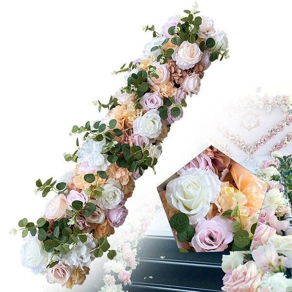 100cm Artificial Silk Flower Row Panel Garland