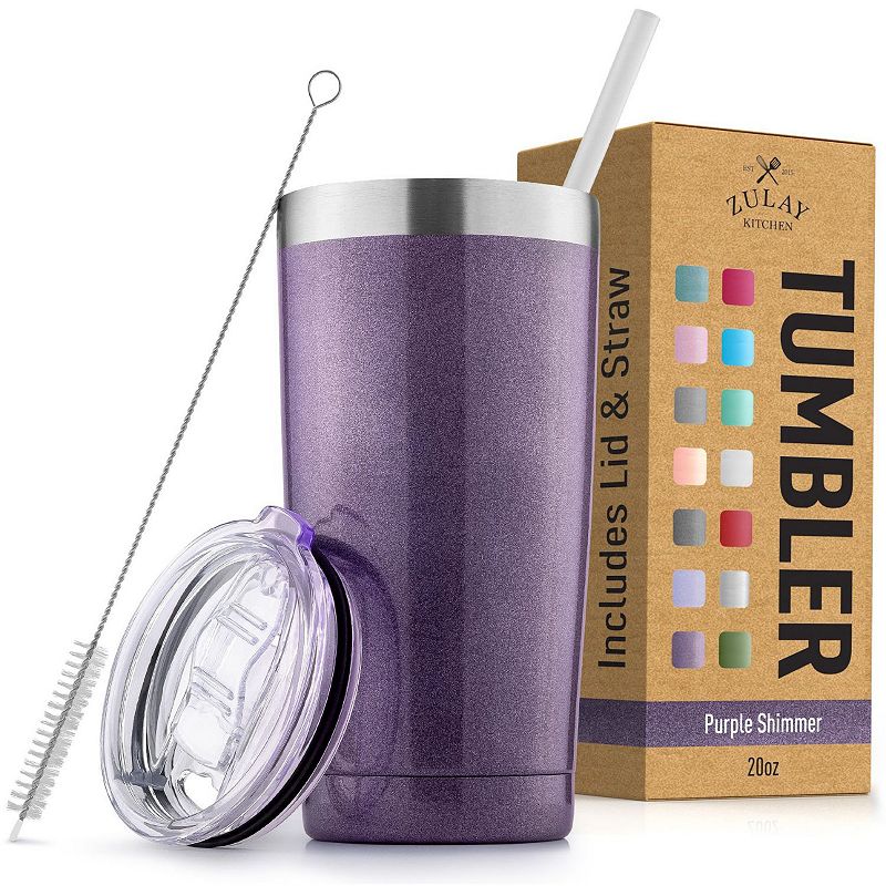 Stainless Steel Tumbler With Lid and Straw - 20oz