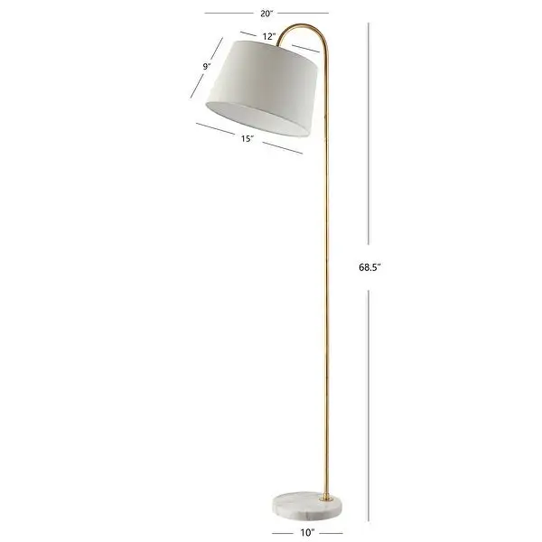 SAFAVIEH Lighting 69-inch Dacey Curved Arc Floor Lamp - 20