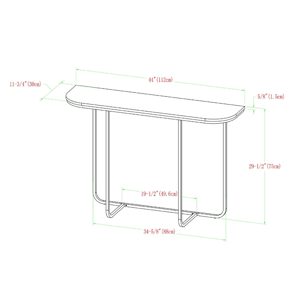 Middlebrook Designs 44 inch Curved Entry Table