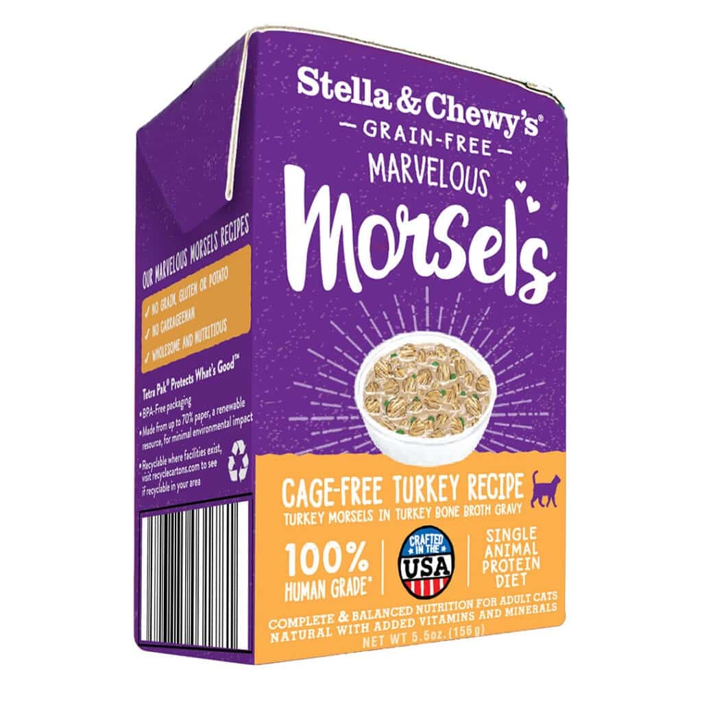 Stella  Chewys Grain Free Marvelous Morsel Turkey Carton Wet Cat Foo