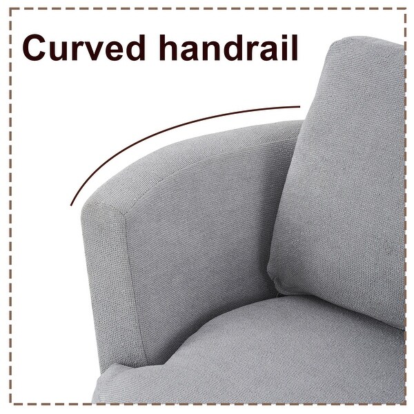 Swivel Barrel Chair，Comfy Round Accent Sofa Chair for Living Room，360 Degree Swivel Barrel Club Chair