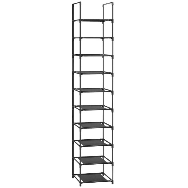 Songmics Shoe Rack 10 Tier Shoe Shelf Shoe Storage Organizer 13 X 13 X 68 1 Inches Black