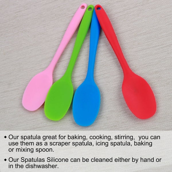 4 Pcs Silicone Heat Resistant Non-scratch Turner Non Stick Spatula - 21 x 4cm/8.3