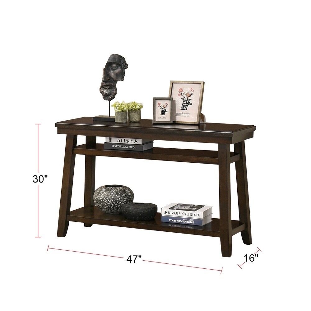 Rectangular Console Table In Dark Espresso