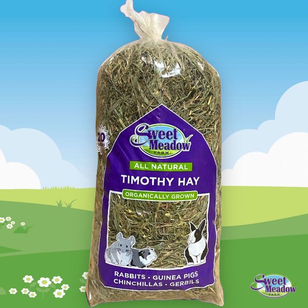 Sweet Meadow Farm Timothy Hay Organic Small Pet Food， 20-oz bag