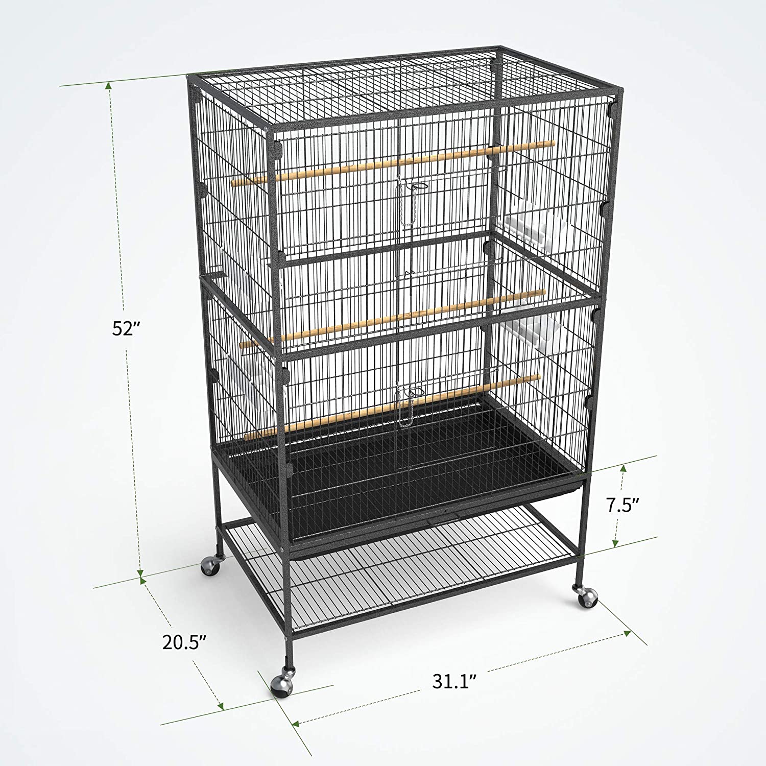 YITAHOME Large Rolling Metal Bird 52