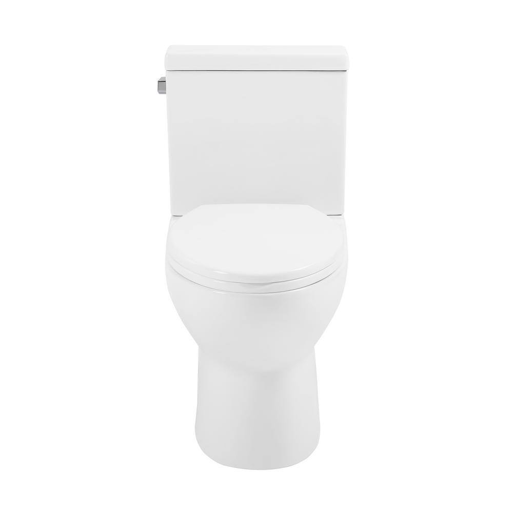 Swiss Madison Cache 2-piece 1.28 GPF Single Flush Elongated Toilet in Glossy White Seat Included SM-2T230