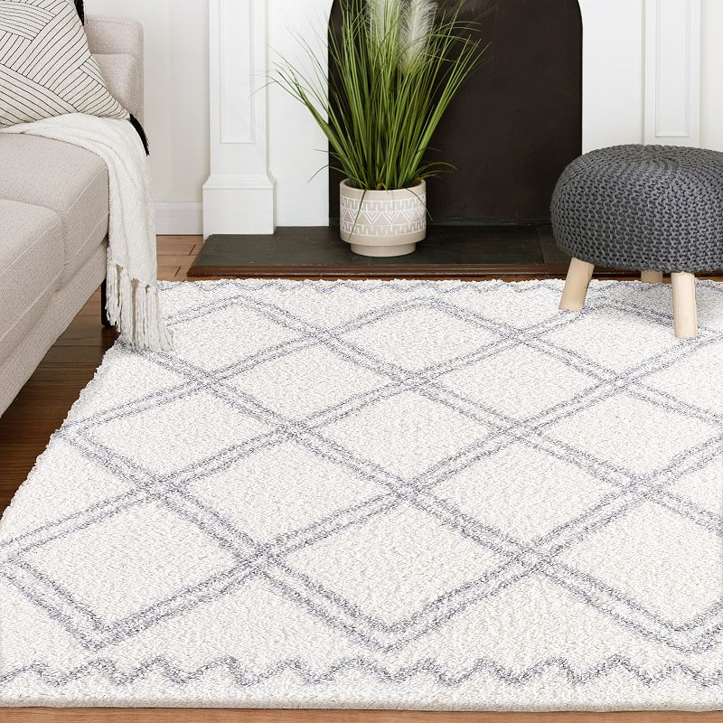 Loomaknoti Danoldia Gray and Cream Shag Rug