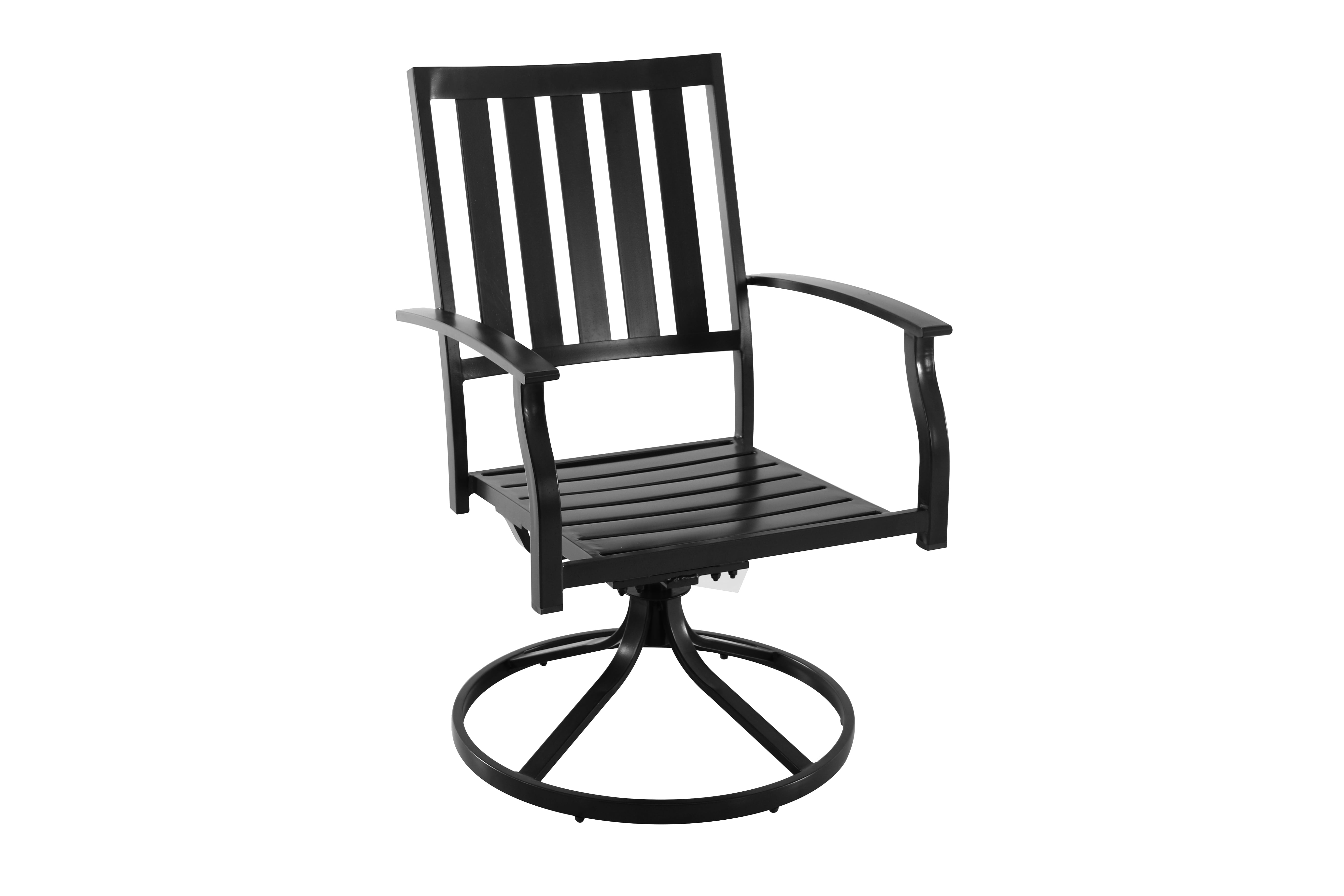 Better Homes & Gardens Camrose Outdoor Dining Chair - Steel - Set of 2 - Swivel - Black