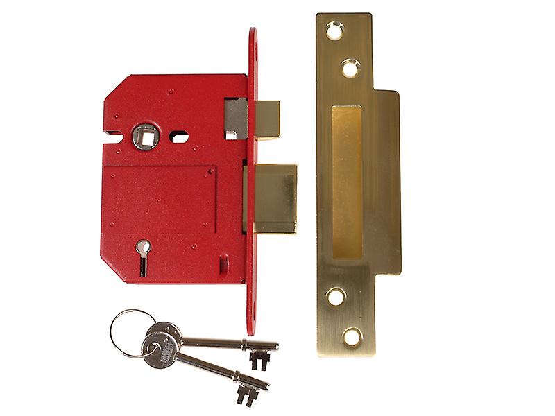 Union UNNJ2200SP30 Strongbolt BS 5 Lever Mortice Sash Lock 81mm Satin Brass Box